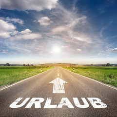 Stra&szlig;e mit dem Wort Urlaub