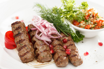 kebab with vegetables