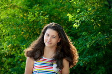 Fototapeta premium teenager girl relaxing in the park