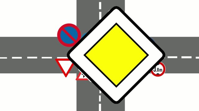 Traffic signs animation