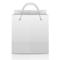 white paper bag isolated on white background.paper bag for shopp