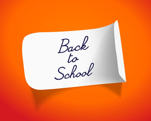Back to school message vector illustration