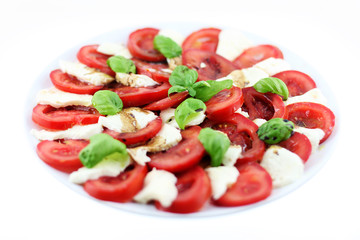 Tomate und Mozarella