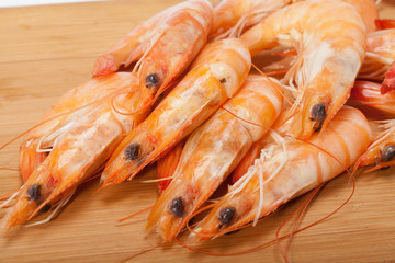 fresh shrimp  isolated on a white background