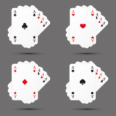 Set of card icons