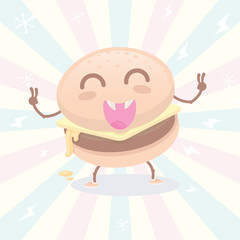 Cute Burger Monster - 54428399
