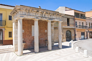 Monumental fountain. Biccari. Puglia. Italy.