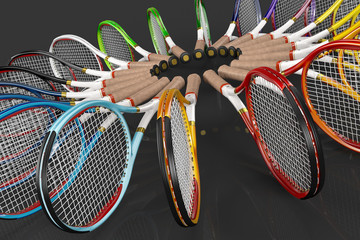 Tennis Racket Color Circle - 54429190