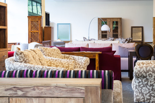 Sofas in a shop
