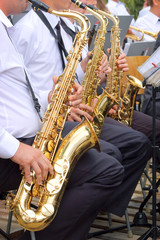Obraz premium Saxophone playing
