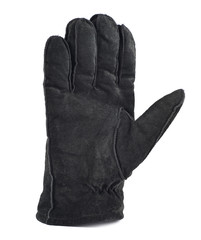 Suede winter glove isolated