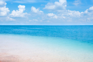 clear blue sea with beautiful sky