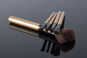 Set of make-up brushes