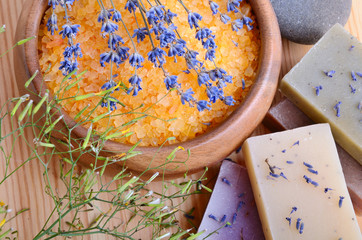 Bath salt and soaps