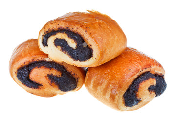 sweet small buns with poppy seeds