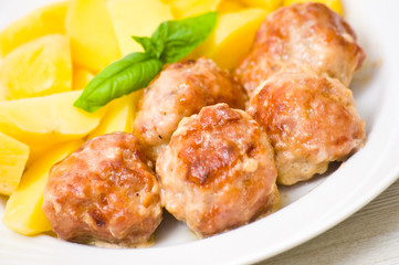 meatballs with potato