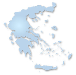 Carte de la Gr&egrave;ce