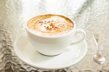 A Cup of coffee with bakery.