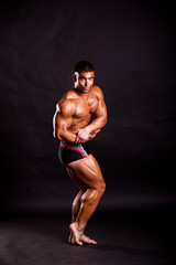 young bodybuilder posing