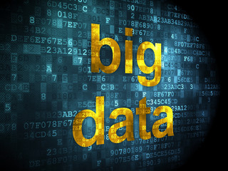 Information concept: Big Data on digital background