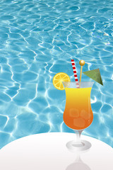 cocktail in pool