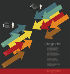 infographics option banner with arrows