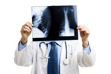 Doctor analyzing a RX