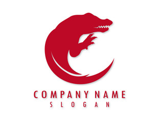 Naklejka premium Crocodile logo