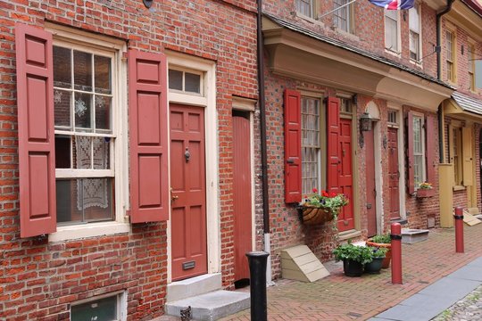 Fototapeta Philadelphia Historic District - Elfreth's Alley