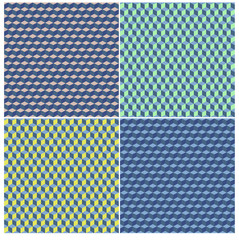 Set abstract square mosaicl. 3D effect.