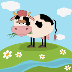 Cow on the meadow.
