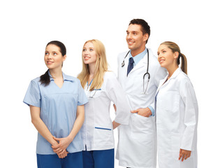 young team or group of doctors