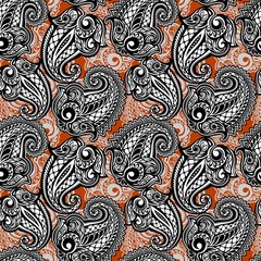 Paisley seamless lace pattern
