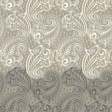 Paisley seamless lace pattern