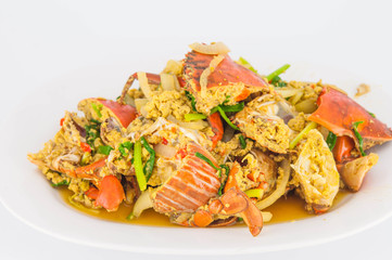 Fried crab with curry powder © prapats