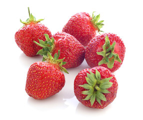 fresh strawberry on white background