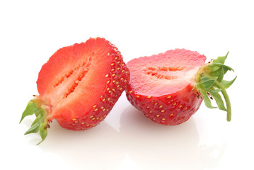 fresh strawberry on white background