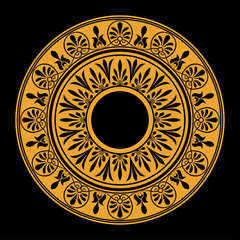 Greek national antique round pattern, vector.