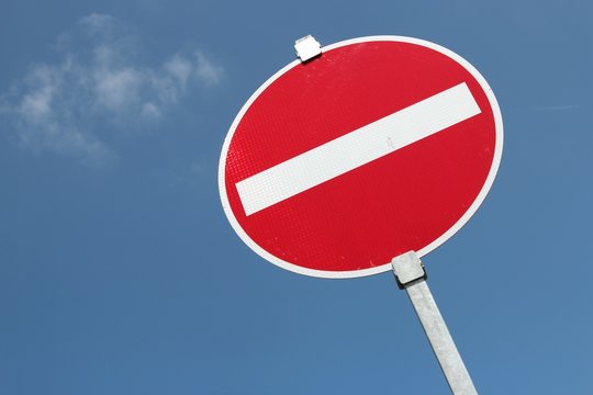 Deutsches Verkehrszeichen: Verbot der Einfahrt