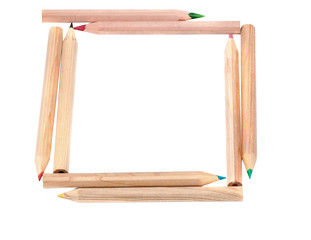 Frame made of  pencils
