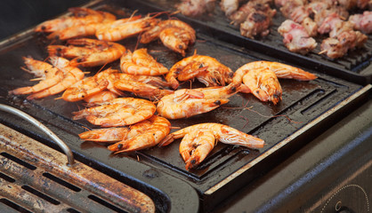 Grilled shrimps