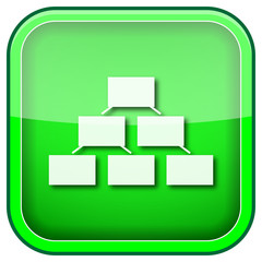 Green square shiny icon