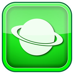 Green square shiny icon