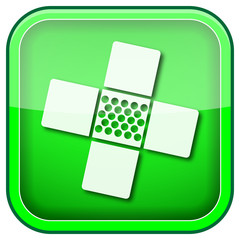 Green square shiny icon