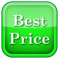 Fototapeta premium Green square shiny icon