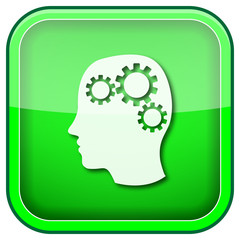 Green square shiny icon