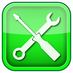 Green square shiny icon