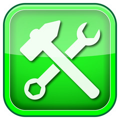 Green square shiny icon