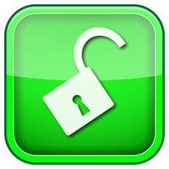 Green square shiny icon