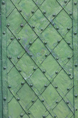 background of decorated door with wrought iron